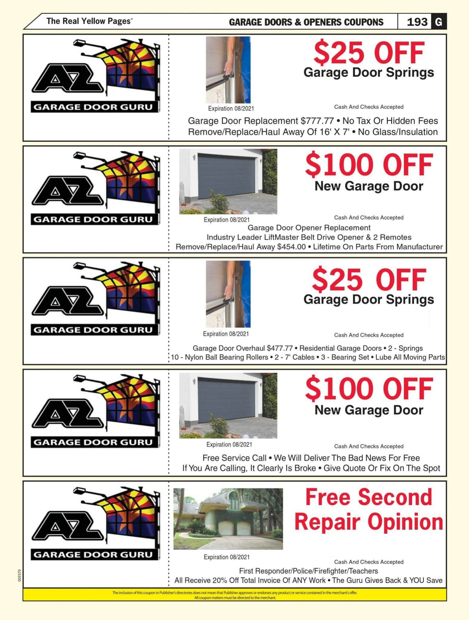 garage door repair coupon