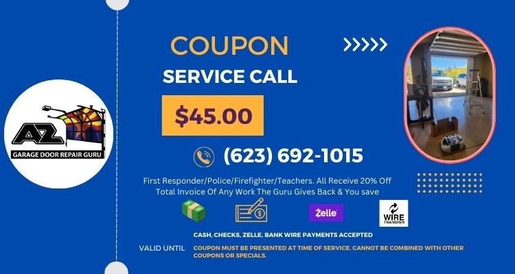 Service Call Coupon garage door repair Scottsdale